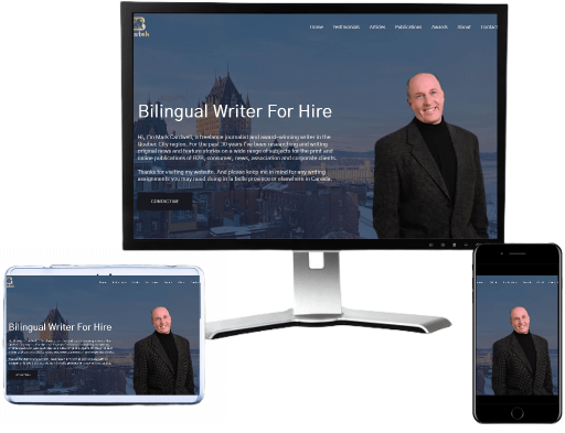 Mark Cardwell the Award winning Witer's Website Design