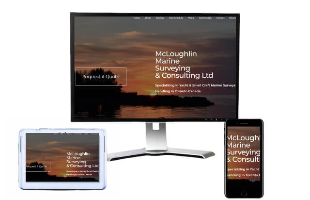 a picture of McLoughling Marine Surveying website on the website design page