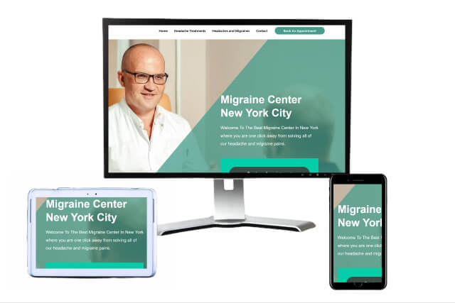 a picture of migraine center new york city website on the website design page